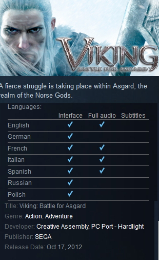 Viking: Battle for Asgard Steam - Click Image to Close